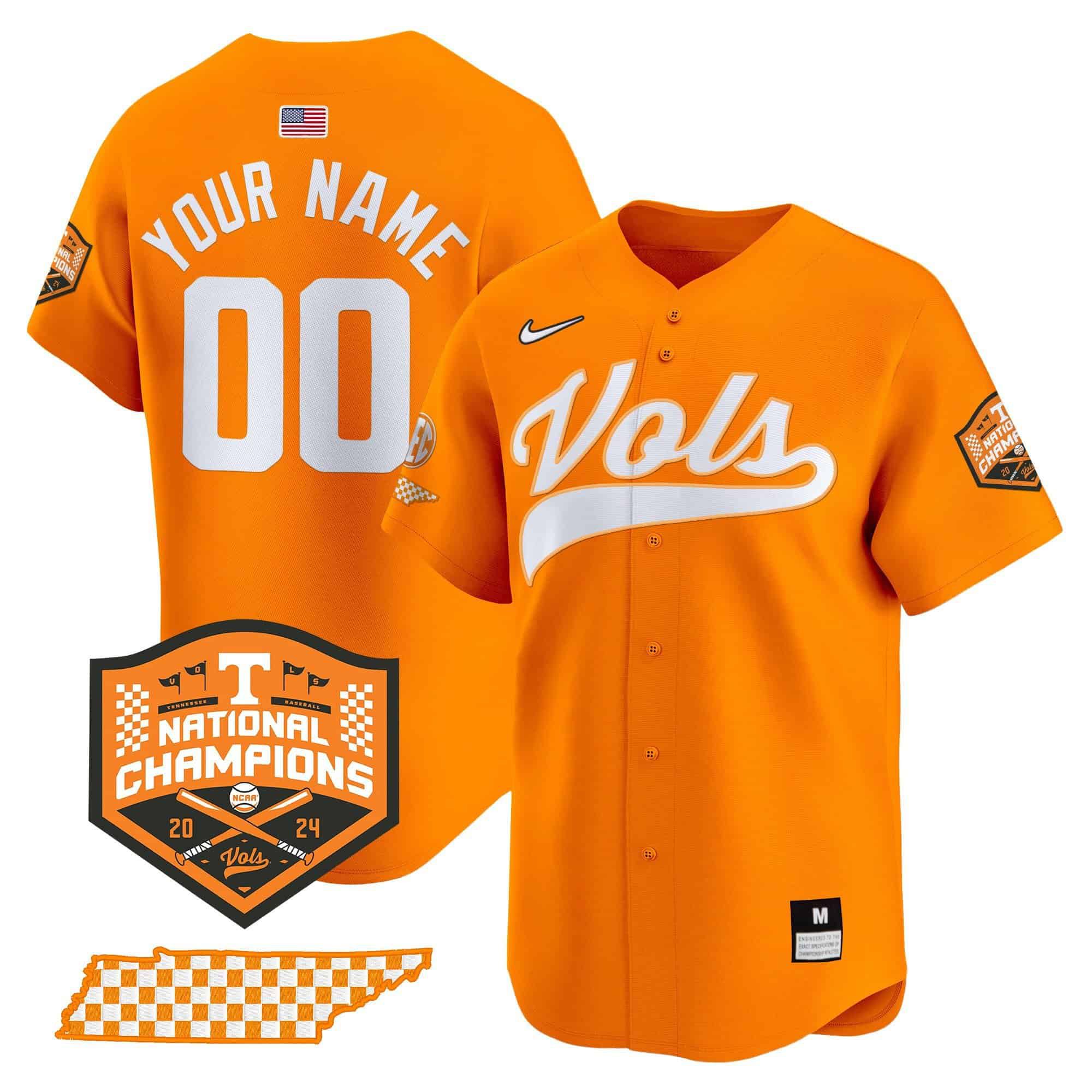 Men Tennessee Volunteers Orange 2024 Nike Champions Vapor Premier Limited Custom NCAA Jersey->customized nfl jersey->Custom Jersey
